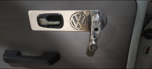 Stainless steel interior door handle mirror for VW Beetle