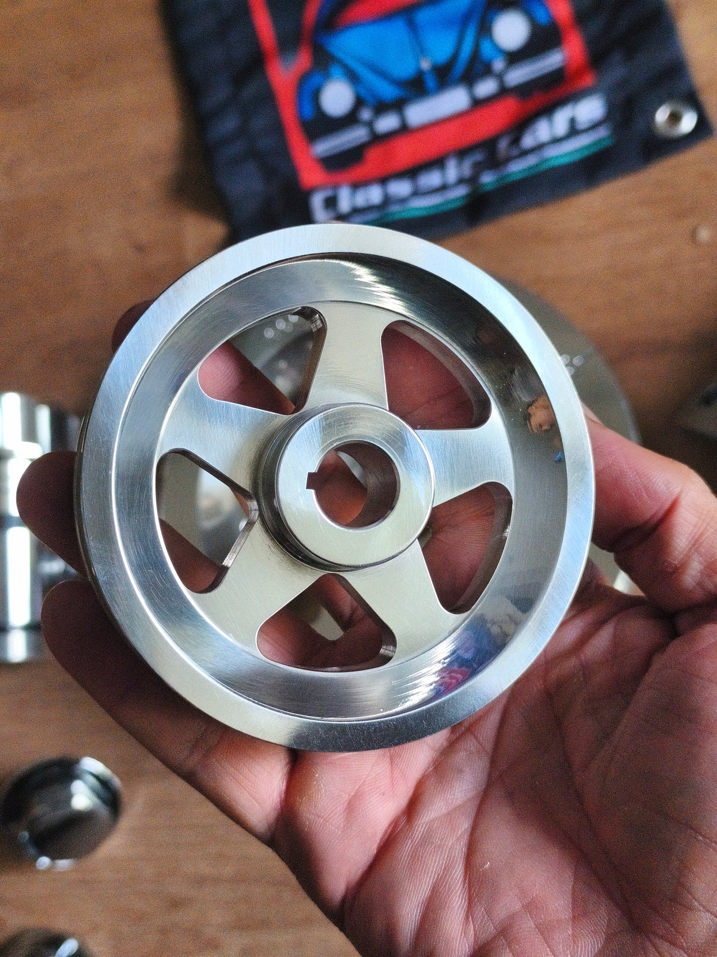 Aluminum Pulley Kit Poly V Engine Beetle AIR COOLED 1300-1302-1303 AIR COOLED ENGINES ONLY FITS ALL