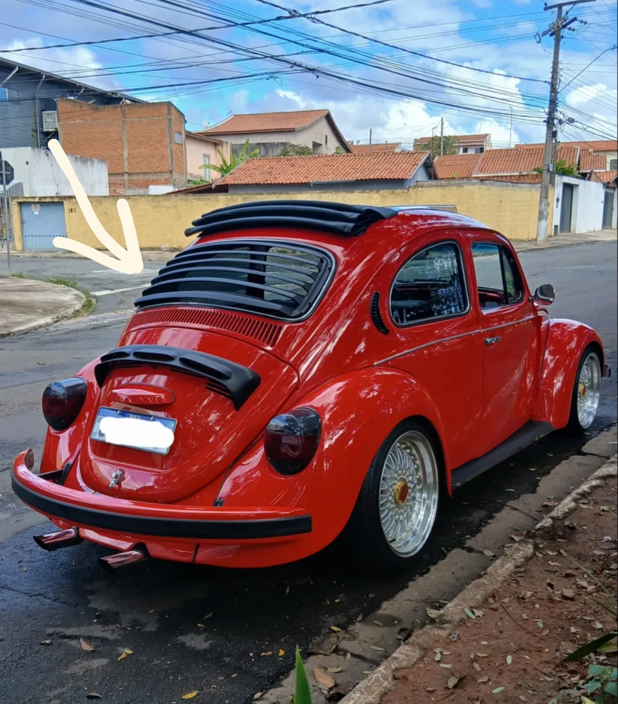 Volkswagen Beetle air-cooled  1pce ABS Rear Window Louver