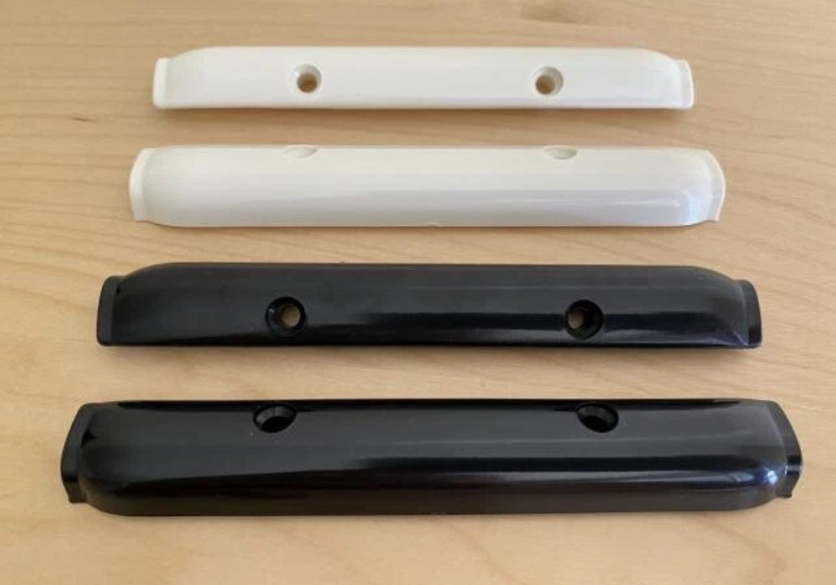 Pop-out hinge covers for VW Beetle safari windows