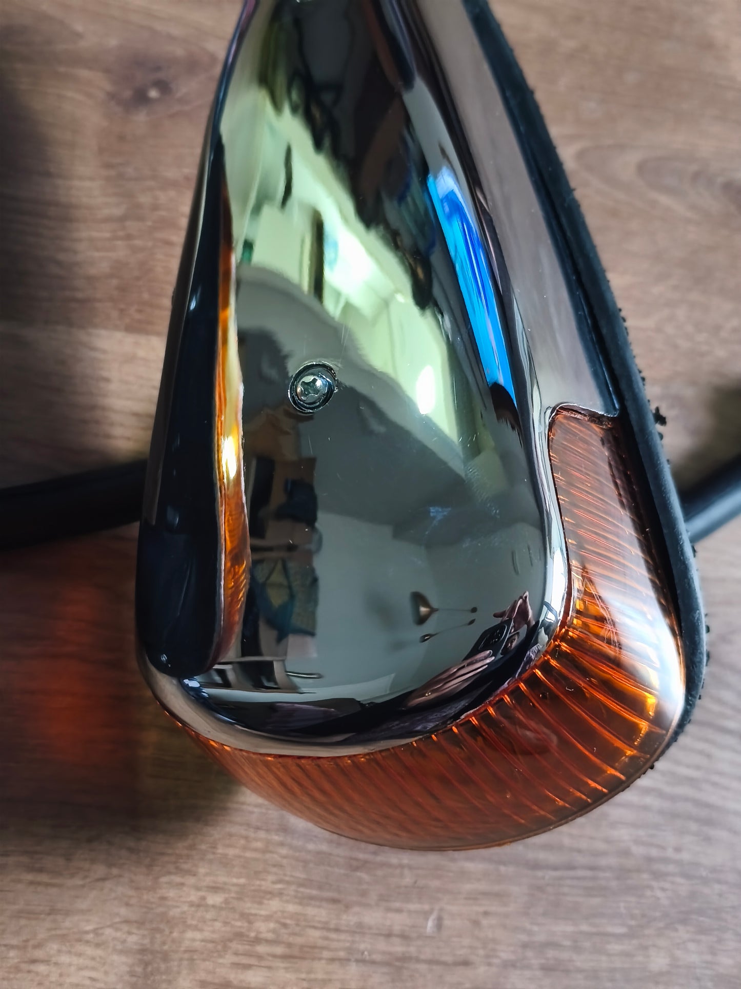 Set of front turn signals with wire tubes, left and right pair, VW Beetle T1 1970-1979