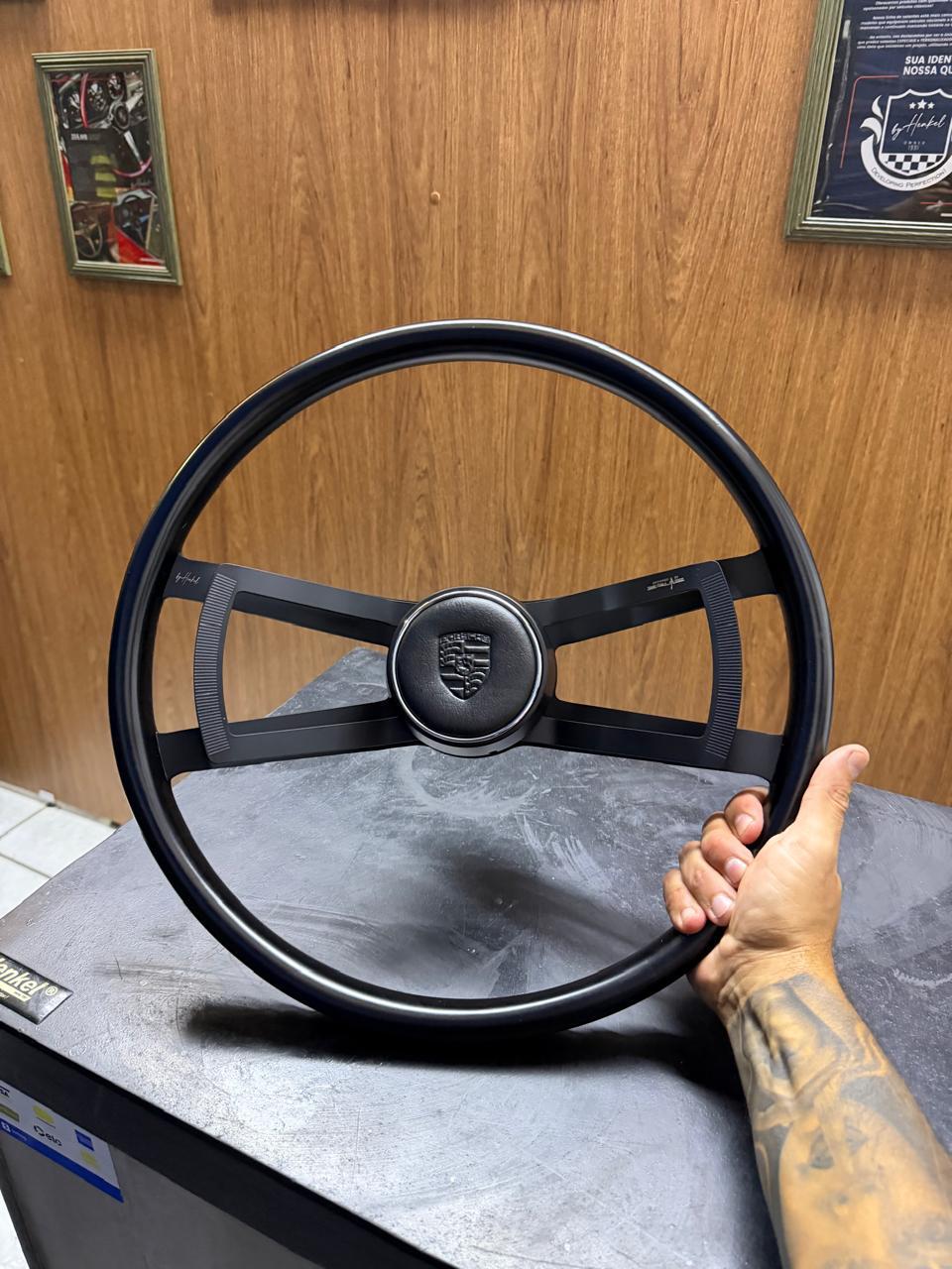 Steering wheel ( Black stone) Hinkel 711 Porsche