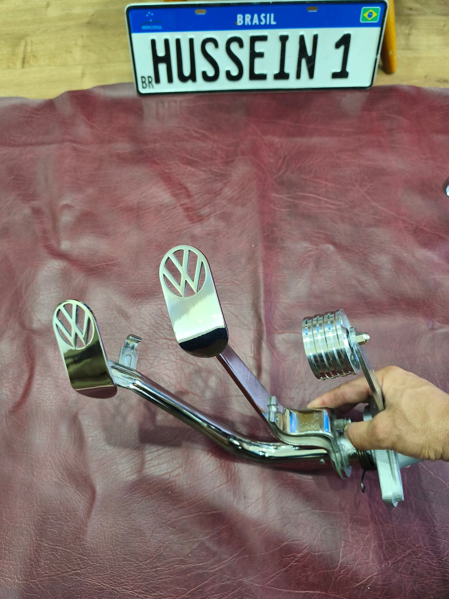 Chrome Crankset Logo Vw W/ Roller Beetle/brasilia/buggy AIRCOOLED