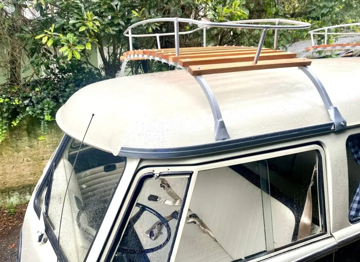 Stainless steel roof rack for VW Kombi "Corujinha" and Clipper models from 1975 to 1997, 80 cm.