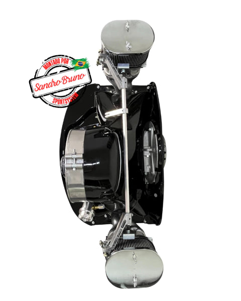 Complete 1.9cc gasoline engine, naturally aspirated, with front-mounted fan shroud