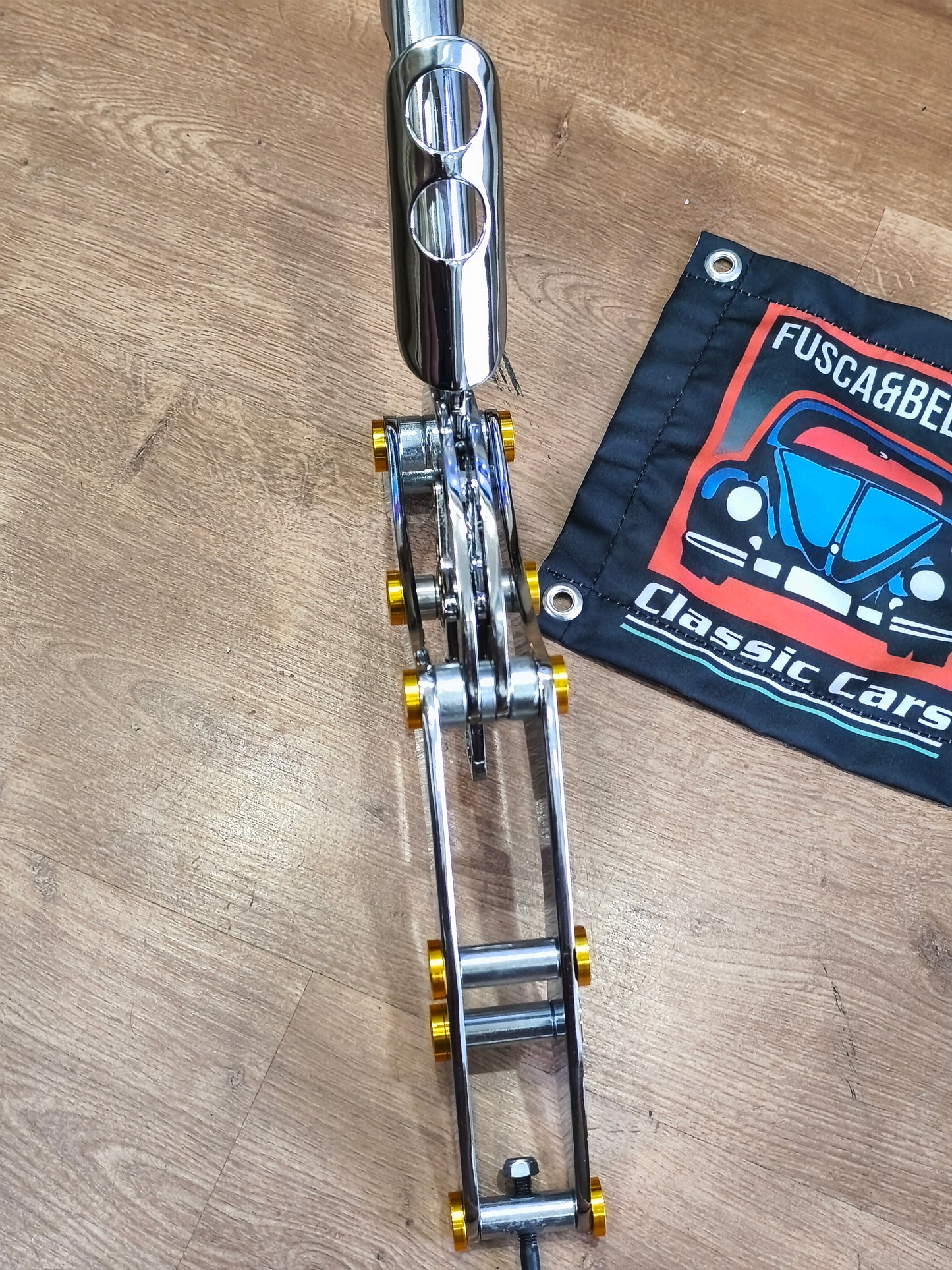 Emergency break Samba - chrome with Gold details - VW Beetle air-cooled