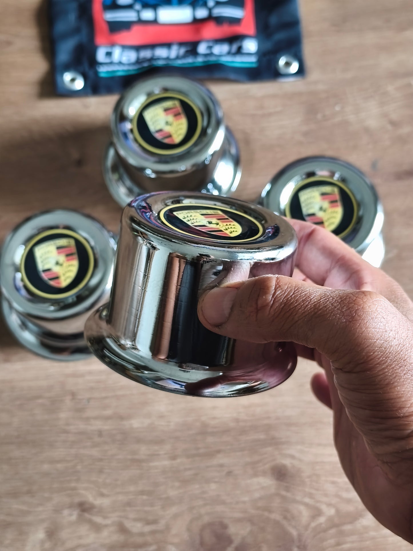 4 Hubcap Wheel Beetle Brasilia Kombi Porsche Aluminum 