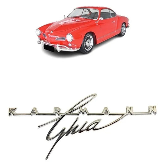 Karmann Ghia glove compartment panel emblem