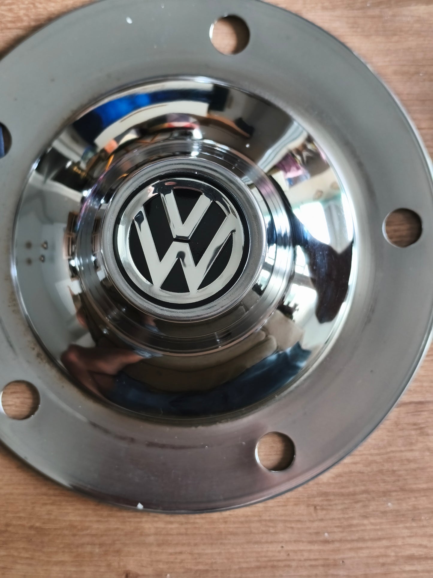 4 Iron Metal Hubcaps Beetle 5×205 &  Kombi bus 1960 - 1975 corujinha -  Paulistarum