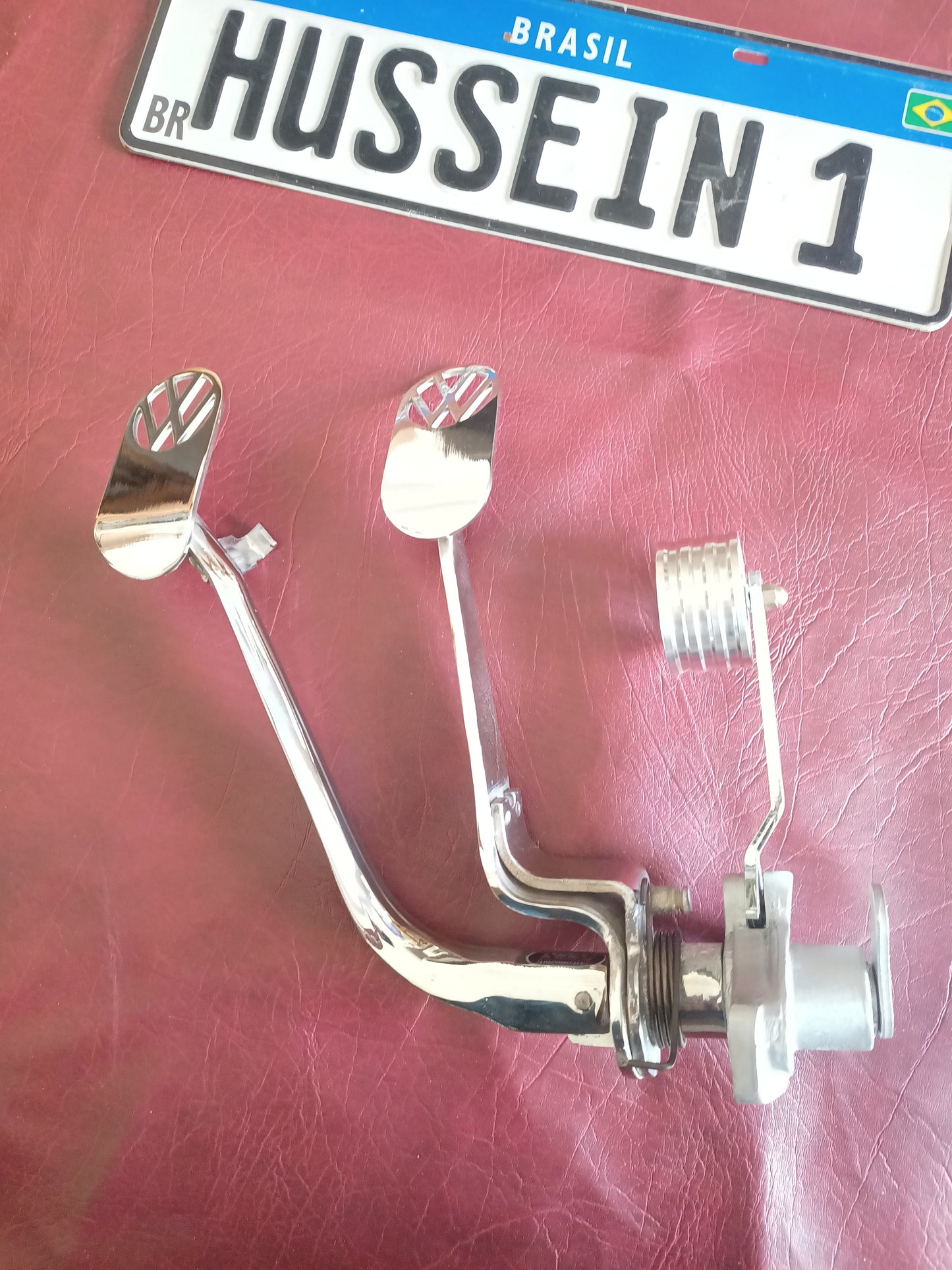 Chrome Crankset Logo Vw W/ Roller Beetle/brasilia/buggy AIRCOOLED