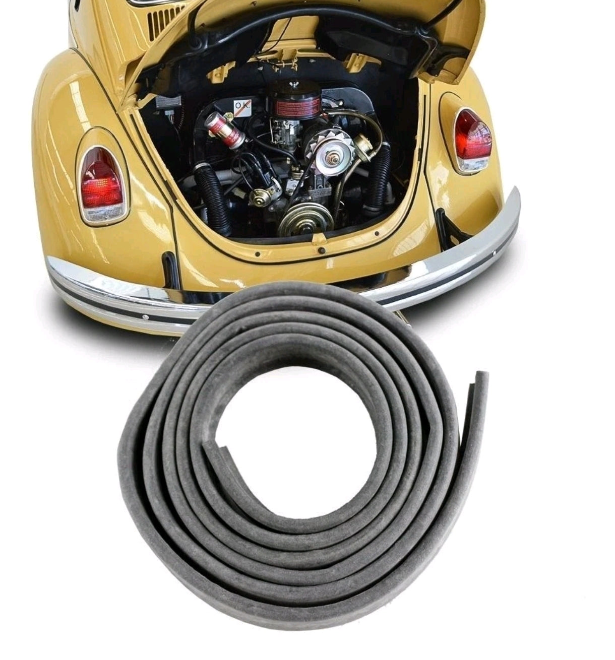 Rear hood engine cover rubber seal 1.8m 5.9" Volkswagen VW Super Beetle T1 Bug
