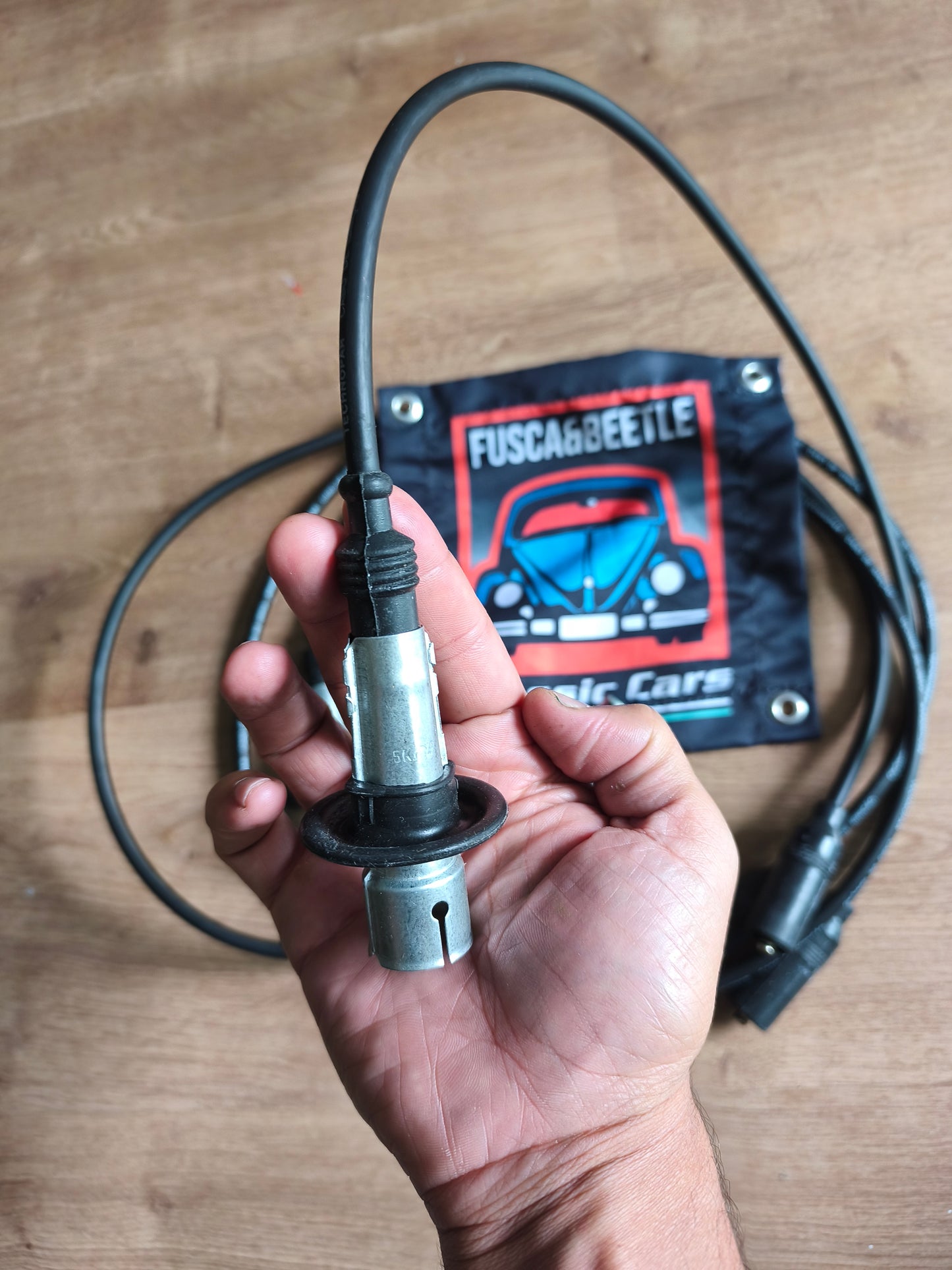 Ignition cable and spark plug assembly 27588 for VW Volkswagen Bug 1300 - 1500-1600 to 2337cc 8mm