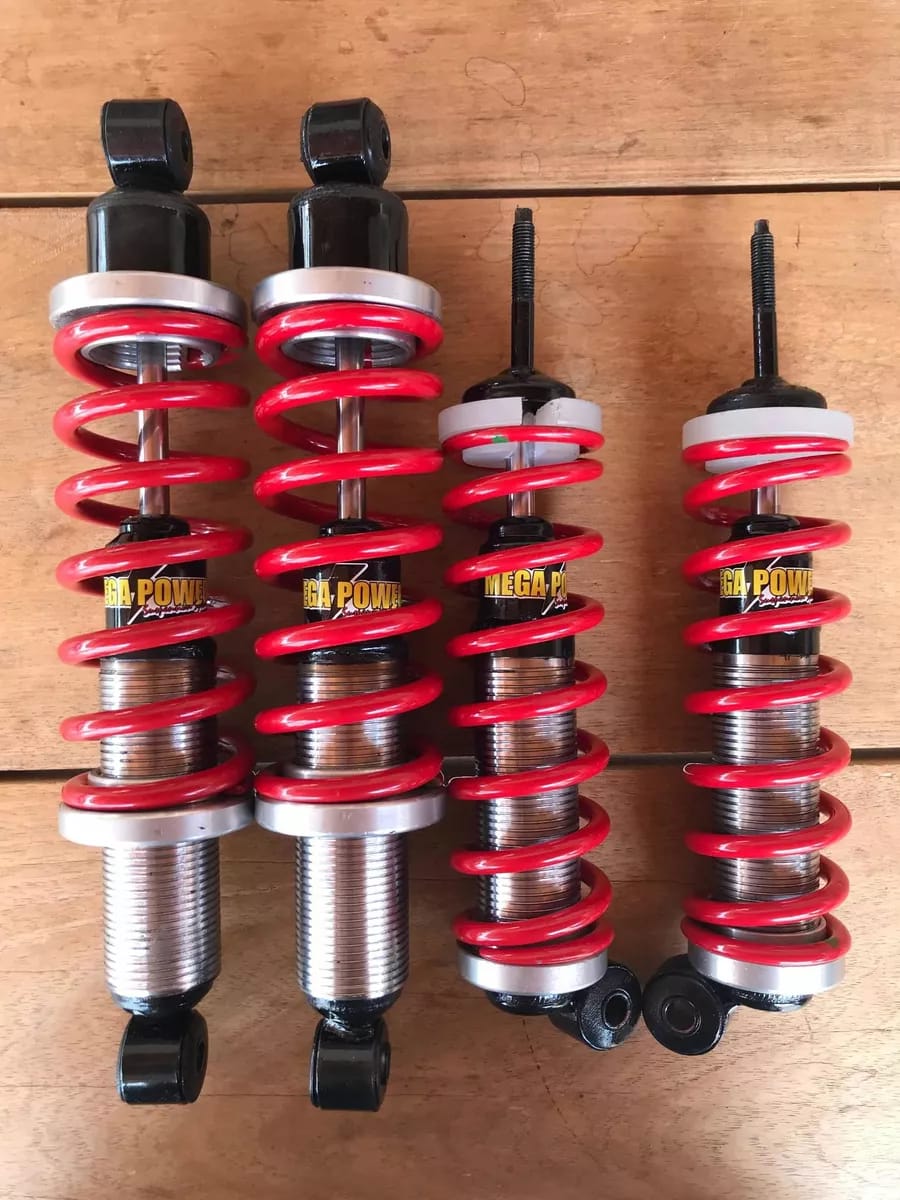 Contém 2 pares de coilover para Fusca